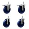 Service Caster 5'' Solid Poly Wheel Swivel 7/16'' Stem Caster Set 2 Total Lock Brake, 4PK SCC-GRTTL20S514-SPUS-716138-2-S-2 - alternate 1